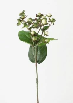 Afloral Green Artificial Hypericum Berries - 22.5" Artificial Flowers