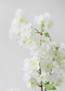 Afloral Artificial Spring Cherry Blossoms In Cream - 40" Artificial Flowers