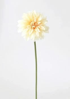 Afloral Dahlia Silk Flower In Yellow Peach - 19"