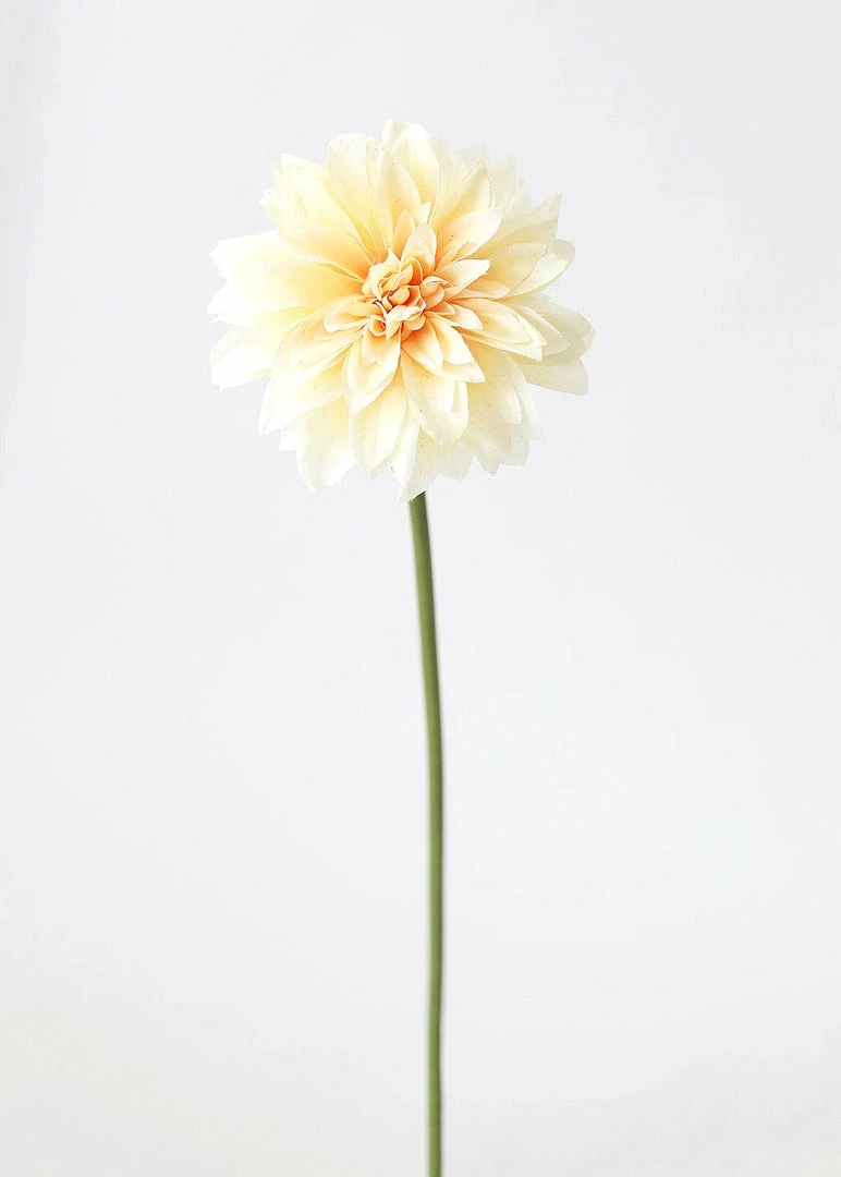 Afloral Dahlia Silk Flower In Yellow Peach - 19"