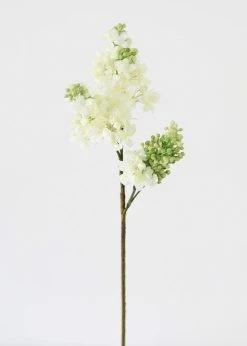 Afloral Fake Lilacs Flower In Cream - 25"
