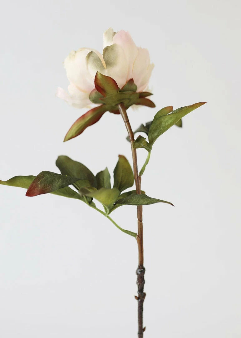 Afloral Cream Peach Artificial Peony Flower - 22"