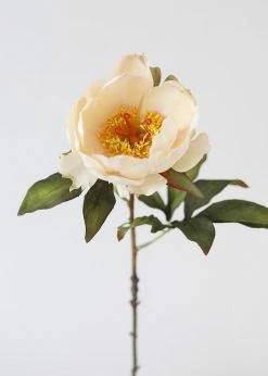 Afloral Cream Peach Artificial Peony Flower - 22"