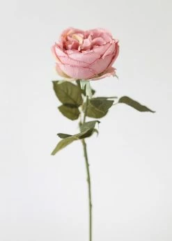 Afloral Artificial Flowers Silk English Cabbage Rose In Mauve - 25