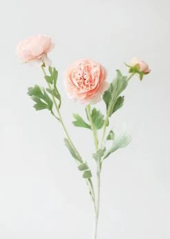 Afloral Artificial Flowers Ranunculus Fake Flowers In Pink - 19