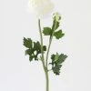 Afloral Cream White Ranunculus Silk Flower - 18.75" Artificial Flowers