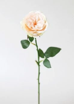 Afloral Artificial Flowers Peach Artificial English Cabbage Rose - 20.5