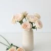 Afloral Artificial Flowers Peach Artificial English Cabbage Rose - 20.5"