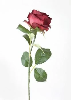 Afloral Burgundy Fake Flowers Rose - 21.5