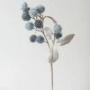 Afloral Artificial Globe Thistles In Blue Grey - 19.5"