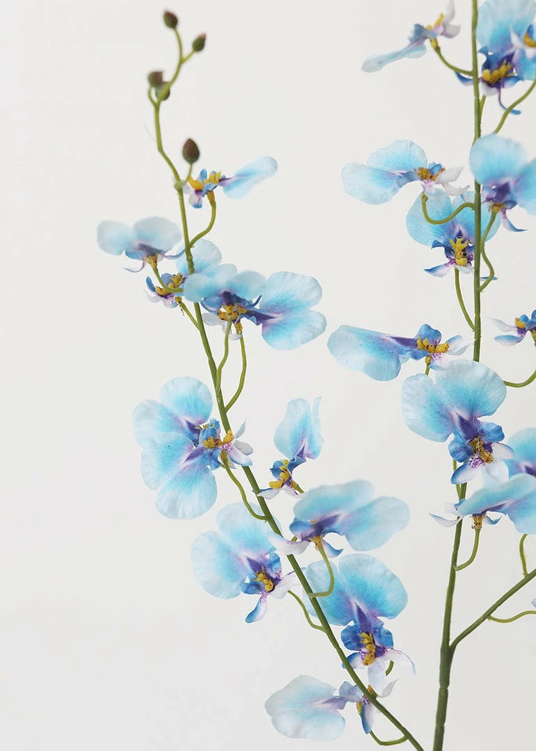 Afloral Blue Artificial Oncidium Orchids - 38" Artificial Flowers