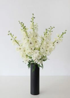 Afloral Artificial Flowers Delphinium Silk Flower In Cream - 36.5
