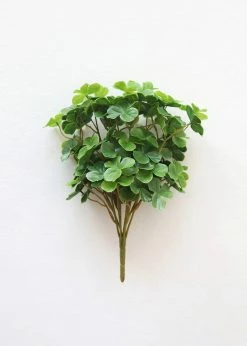 Afloral Fake Plants 4-Leaf Clover Bush - 11"
