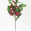 Afloral Fake Holiday Greens Holly Branch - 32" Artificial Plants