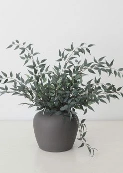 Afloral Artificial Plants Artificial Italian Ruscus Leaf Branch - 36