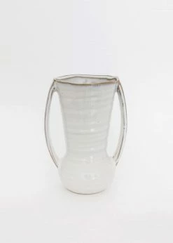 Afloral Farmhouse Ceramic Vase With Handles - 7.75" Vases
