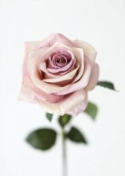 Afloral Smoky Lavender Fake Rose - 21.5" Artificial Flowers