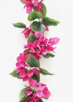 Afloral Silk Bougainvillea Garland In Deep Pink - 72