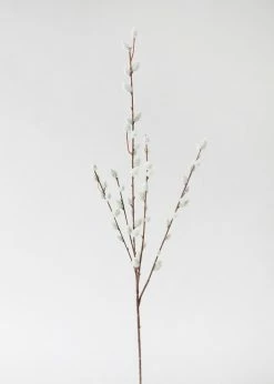 Afloral Artificial Flowers Artificial Pussy Willow Branch - 31"
