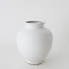 Afloral Vases Glossy White Round Ceramic Vase - 7.75"