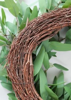 Afloral Real Touch Seeded Eucalyptus Leaf Wreath - 24