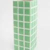 Afloral Mint Green Dolomite Ceramic Tile Vase - 11" Vases