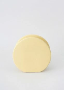 Afloral Matte Yellow Ceramic Circle Vase - 5.5"