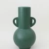 Afloral Dark Green Ceramic Floral Vase - 10.75" Vases