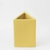 Afloral Ceramic Geometric Triangle Vase In Honey Yellow- 8.5" Vases