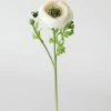 Afloral Artificial Flowers Silk Ranunculus In Cream - 13"