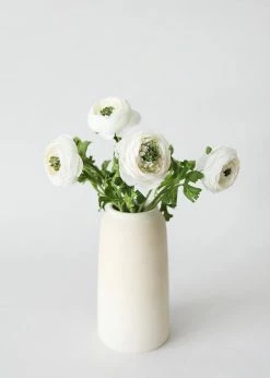 Afloral Artificial Flowers Silk Ranunculus In Cream - 13"