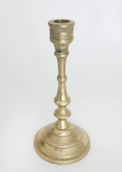 Afloral Set Of 2 Aluminum Candlestick Holders - 7.5-9.5