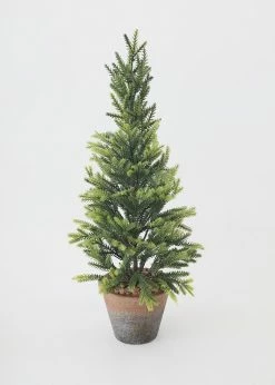 Afloral Fake Mini Spruce Christmas Tree - 23" Artificial Plants