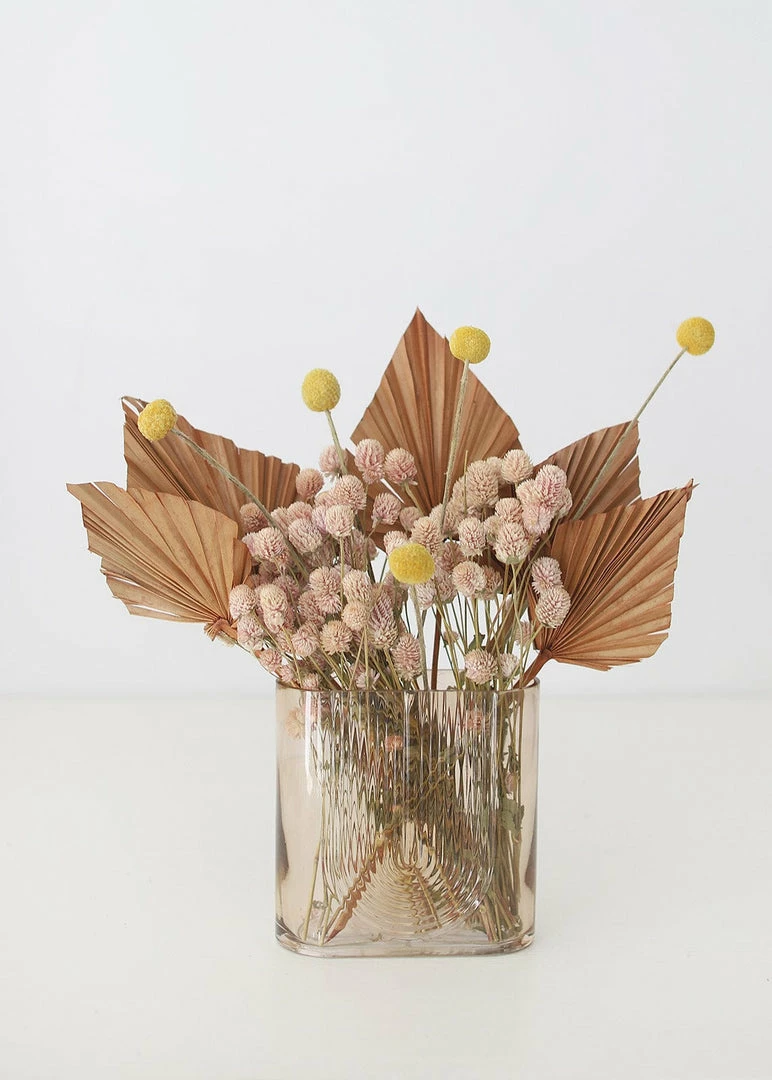 Afloral Sunset Ribbed Glass Vase - 7" Vases