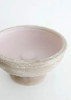 Afloral Vases Whitewashed Compote Bowl - 6.25