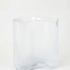 Afloral Ridged Glass Asymmetrical Vase - 8" Vases