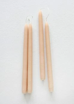 Afloral Pack Of 4 Ivory Hand-Dipped Taper Candles - 12"