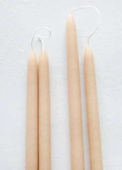 Afloral Pack Of 4 Ivory Hand-Dipped Taper Candles - 12"
