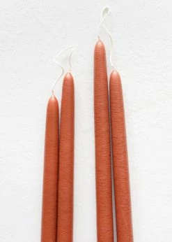 Afloral Tools & Accents Pack Of 4 Hand-Dipped Terracotta Candles - 12"