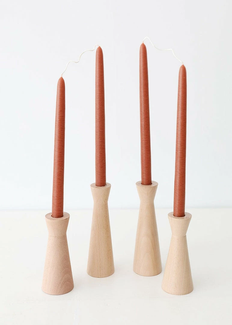 Afloral Tools & Accents Pack Of 4 Hand-Dipped Terracotta Candles - 12"