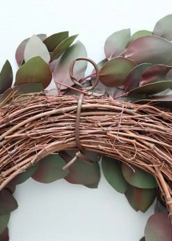 Afloral Burgundy Real Touch Eucalyptus Wreath - 22
