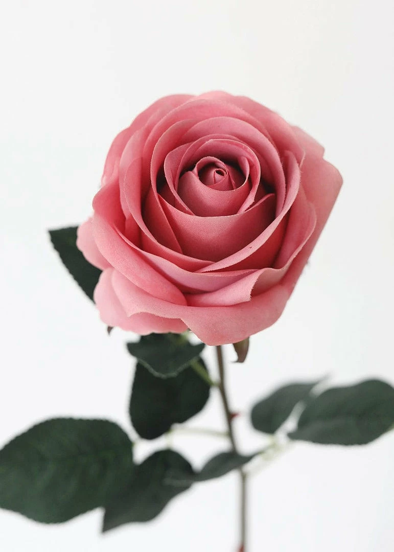 Afloral Mauve Real Touch Rose - 20" Artificial Flowers