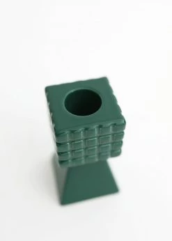 Afloral Emerald Geometric Candle Holder - 3.25