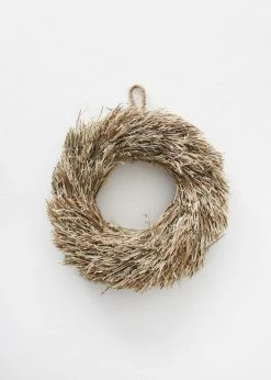Afloral Dried Flowers Small Natural Dried Grain Grass Wreath - 11-12"