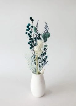 Afloral Dried Flowers Petite Dried Flower Bundle In Blue - 8-16