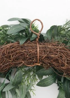 Afloral Artificial Olive Leaf And Berry Wreath - 22