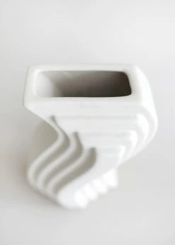 Vases Afloral Nordic Cream White Wave Vase - 8