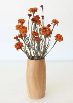 Afloral Dried Flowers Orange Dried Marigold Flowers - 14-22"