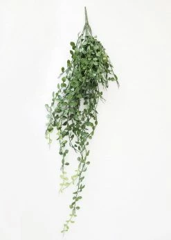 Afloral Artificial Plants Hanging Button Leaf Plant - 40"