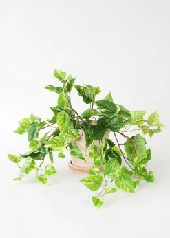 Afloral Indoor/Outdoor UV Protected Fake Pothos Plant - 20" Artificial Plants